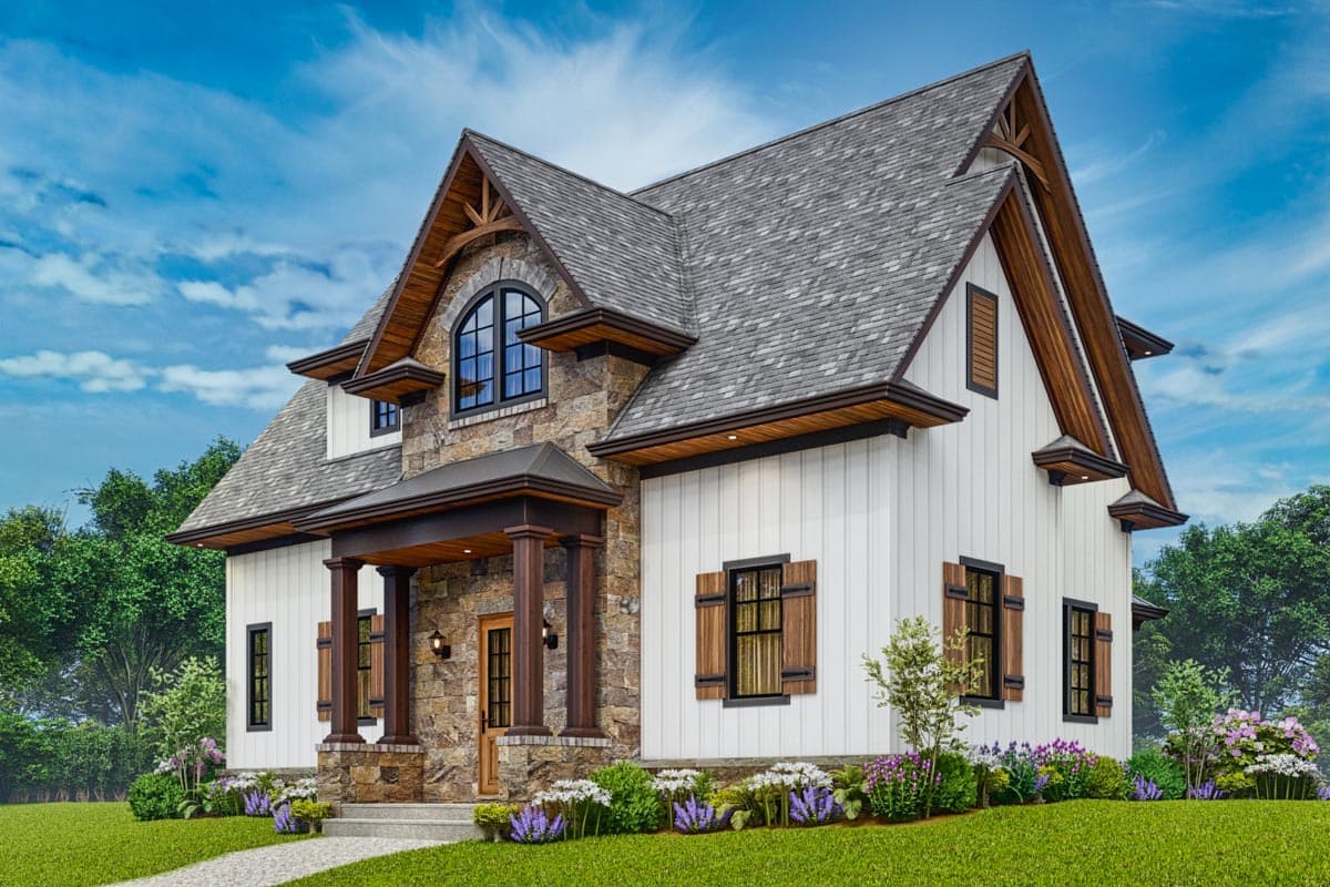 Plan 25805GE: 942 Square Foot Craftsman Garage Apartment - Image #11 - Country, Craftsman, New American, Rustic