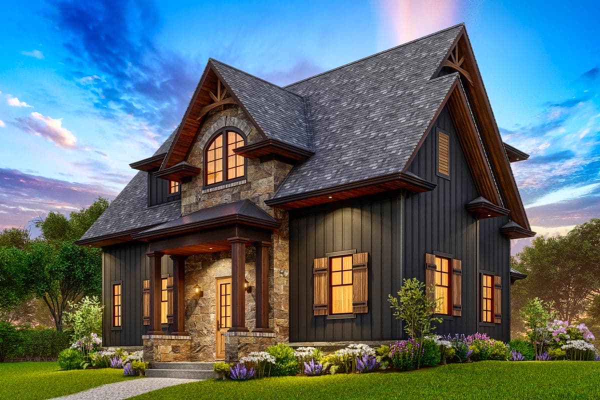Plan 25805GE: 942 Square Foot Craftsman Garage Apartment - Image #14 - Country, Craftsman, New American, Rustic