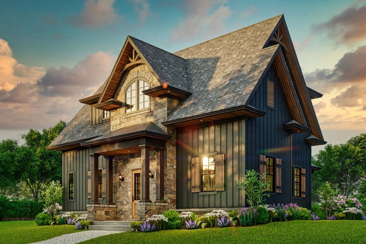 Plan 25805GE: 942 Square Foot Craftsman Garage Apartment - Image #13 - Country, Craftsman, New American, Rustic