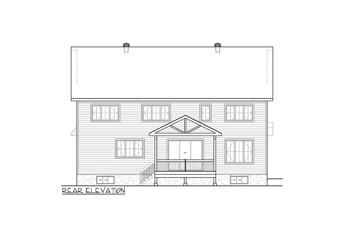 Plan 801062PM: 2-Story Farmhouse Plan Under 3200 Square Feet with Flex Room  - Image #4
