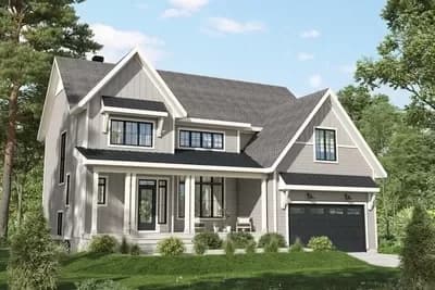 2-Story Farmhouse Plan Under 3200 Square Feet with Flex Room 