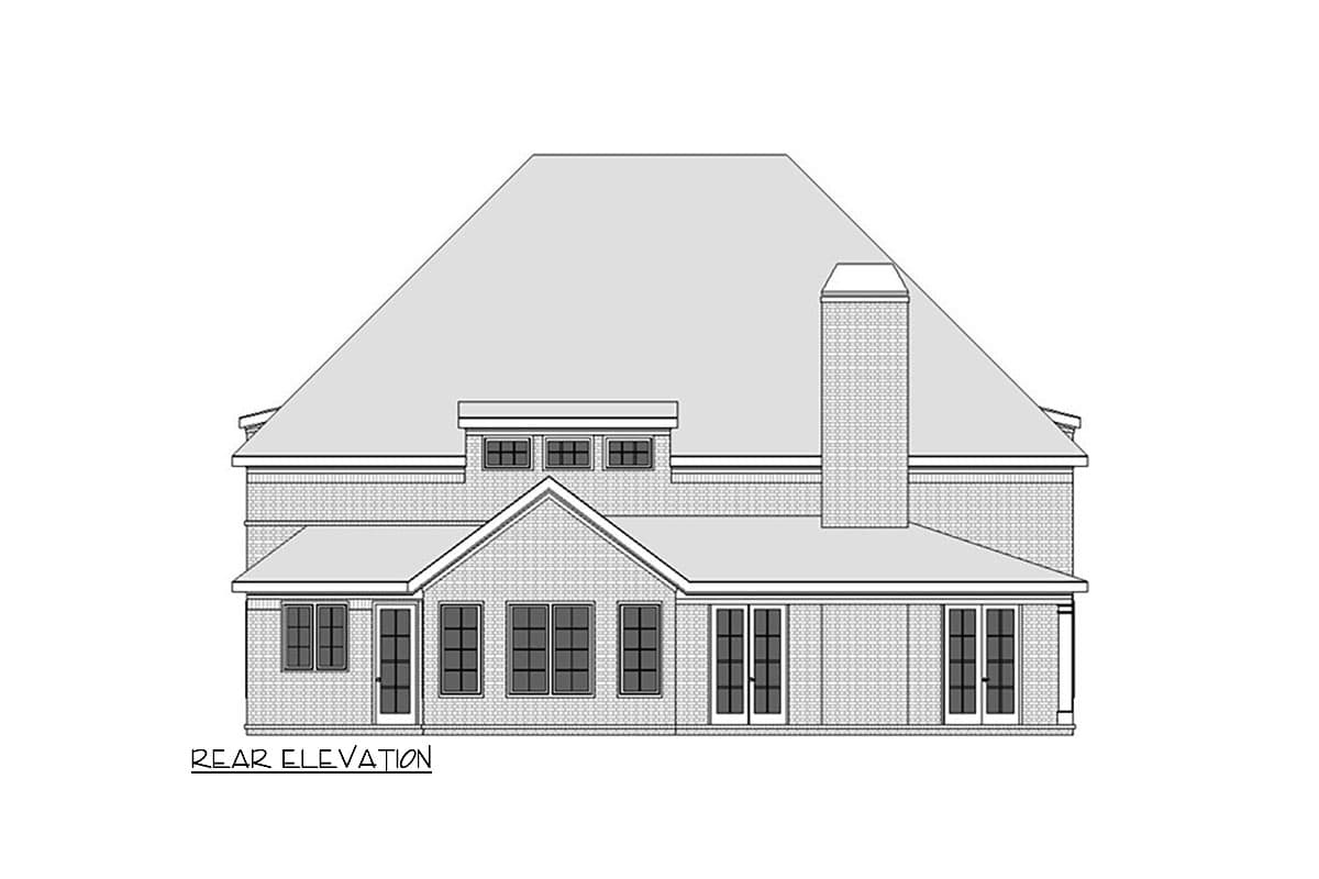 Plan 29918LDG: 4-Bed French Eclectic House Plan Under 4200 Square Feet - Image #6 - European, French Country, Southern, Traditional, Transitional