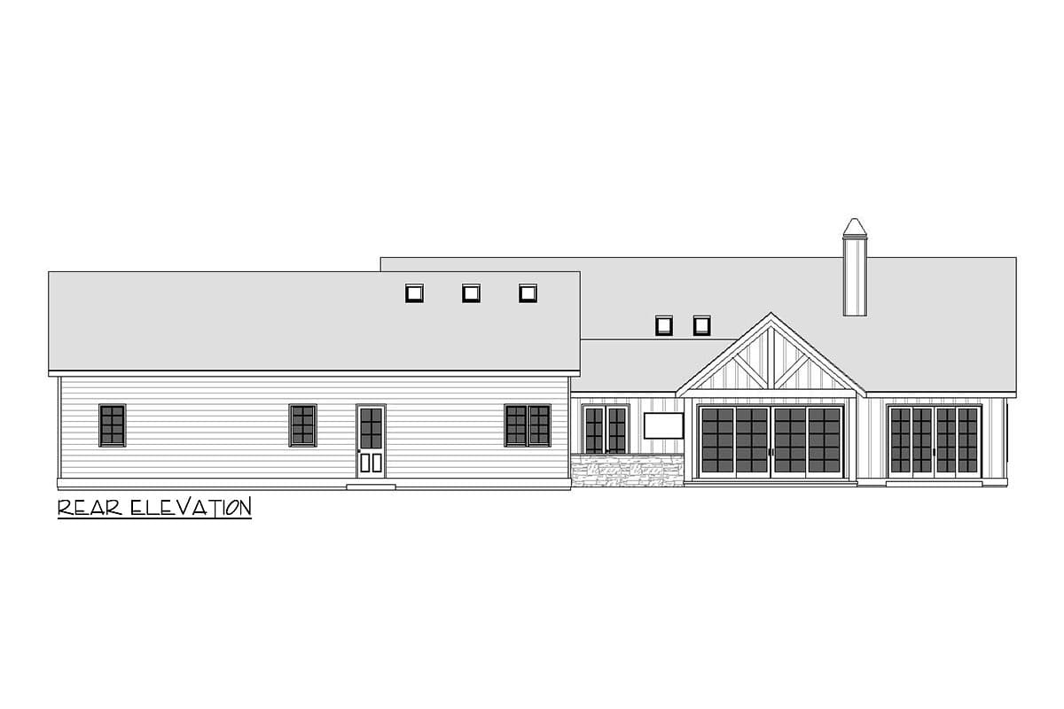 Plan 29919LDG: Rustic New American Home Plan with Summer Kitchen on Covered Porch - Image #5 - Country, New American, Ranch, Rustic