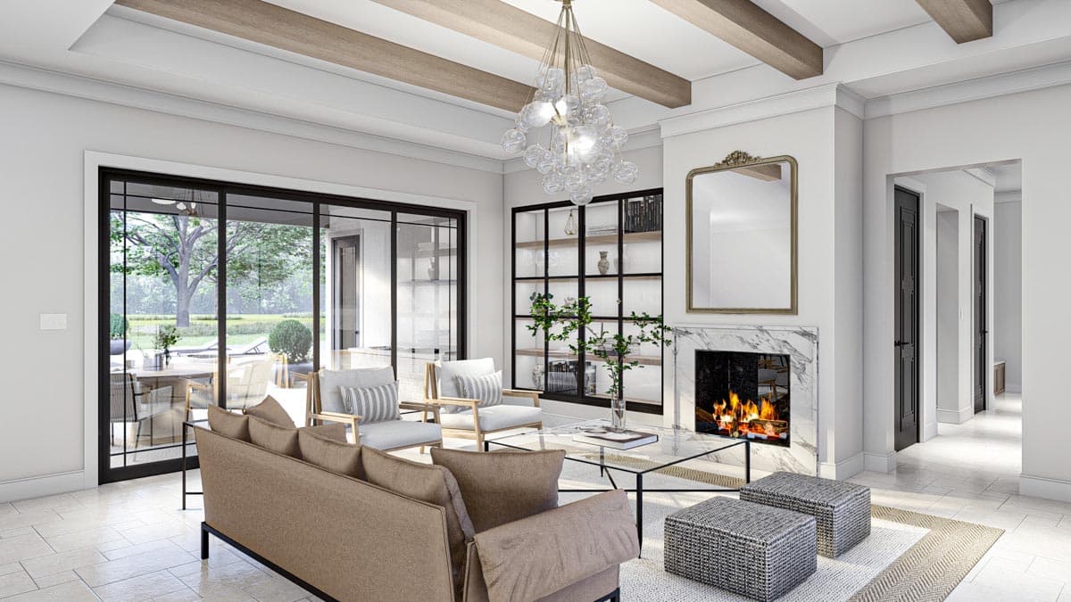 Plan 623226DJ: 2230 Square Foot Modern Prairie House Plan with 3 Beds and an RV Garage - Image #5 - Contemporary, New American, Prairie, Ranch, Transitional