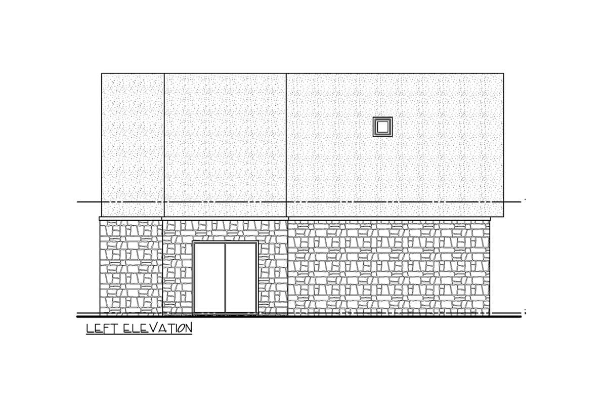 Plan 42437DB: Two-Story Modern Guest House Plan with Privacy Wall - Image #7 - Contemporary, Mid Century Modern, Modern