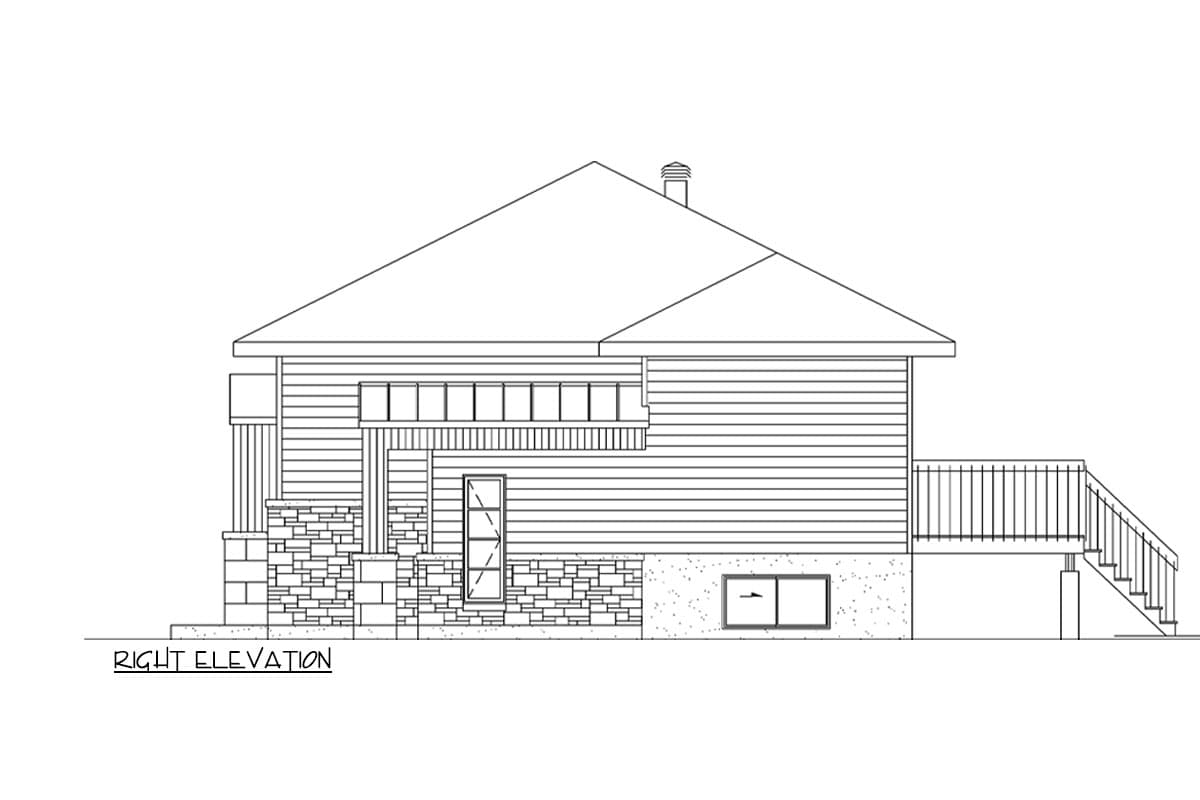 Plan 801075PM: Contemporary 2 Bed House Plan with Separate Basement Apartment - 2022 Sq Ft - Image #4 - Contemporary