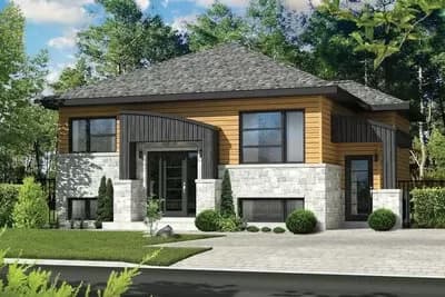 Contemporary 2 Bed House Plan with Separate Basement Apartment - 2022 Sq Ft