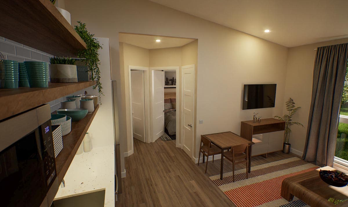 Plan 69795AM: 442 Square Foot Minimalist's Dream Home Plan - Image #9 - Contemporary, Northwest, Traditional