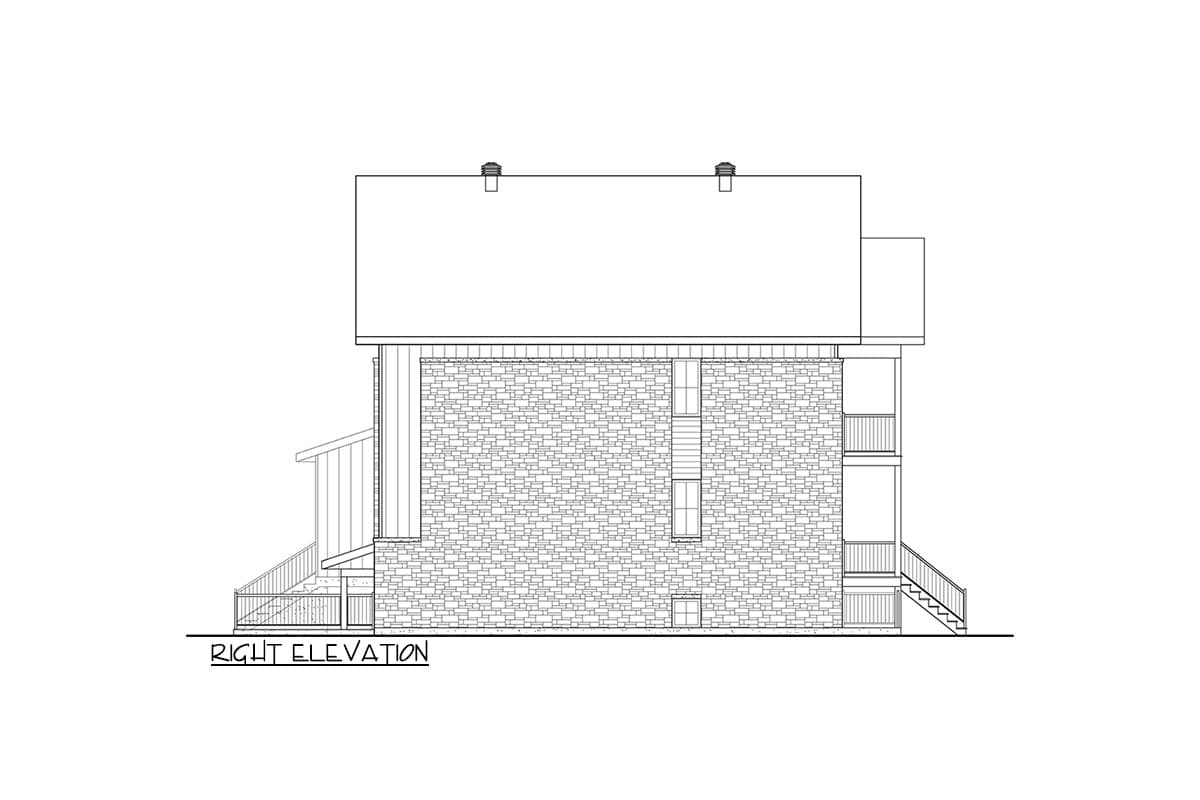 Plan 801081PM: Transitional Farmhouse-Inspired Triplex House Plan with 3 Bedroom Units - Image #4