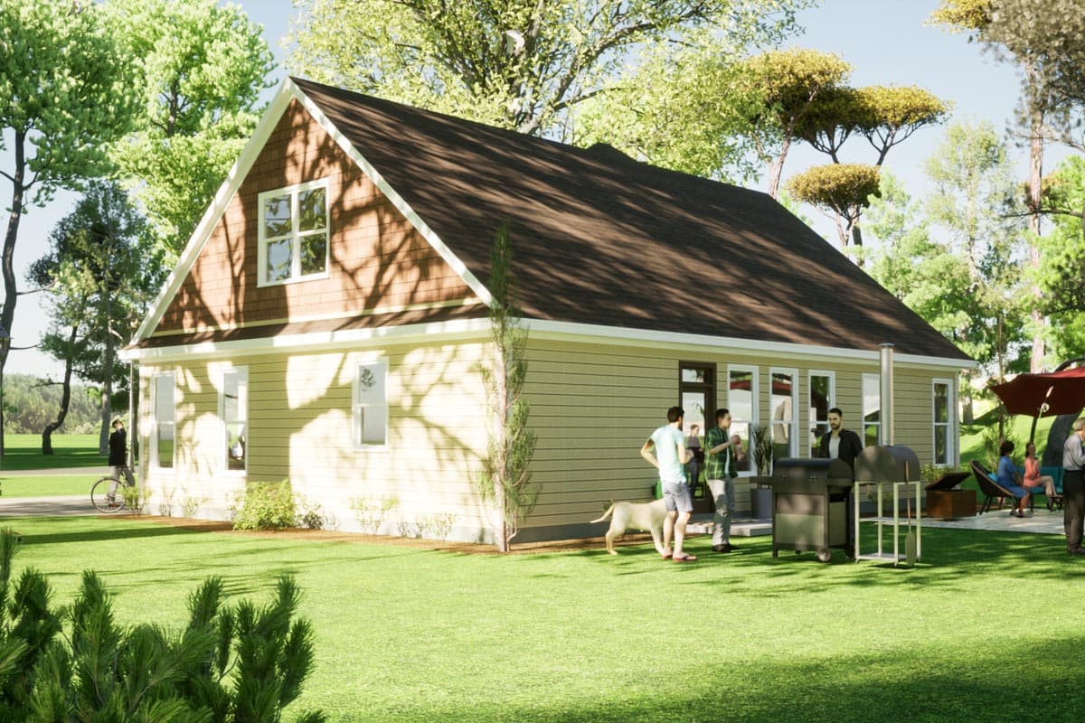 Plan 86383HH: Traditional House Plan Under 2000 Square Feet with 2-Car Courtyard Garage and Flex Room - Image #5 - Country, Southern, Traditional