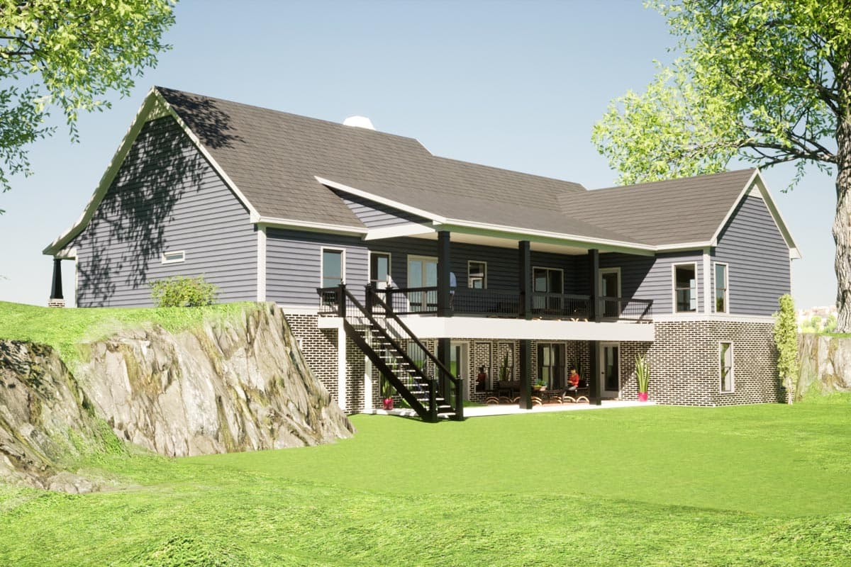 Plan 86385HH: 5300 Square Foot Country Craftsman Plan with Optional Second Level Apartment - Image #7 - Country, Craftsman