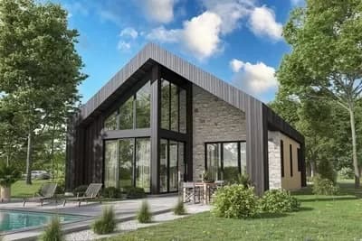 960 Square Foot 1-Bedroom Modern House Plan