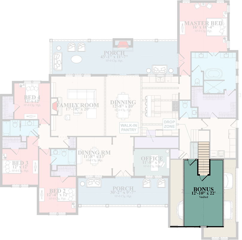 Plan 86384HH: 3248 Square Foot 4-Bed House Plan with Formal and Informal Dining - Floor Plan - 2nd Floor - Country, Craftsman, New American, Ranch, Traditional