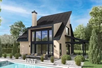 1343 Square Foot 2-Bedroom Contemporary Cottage House Plan