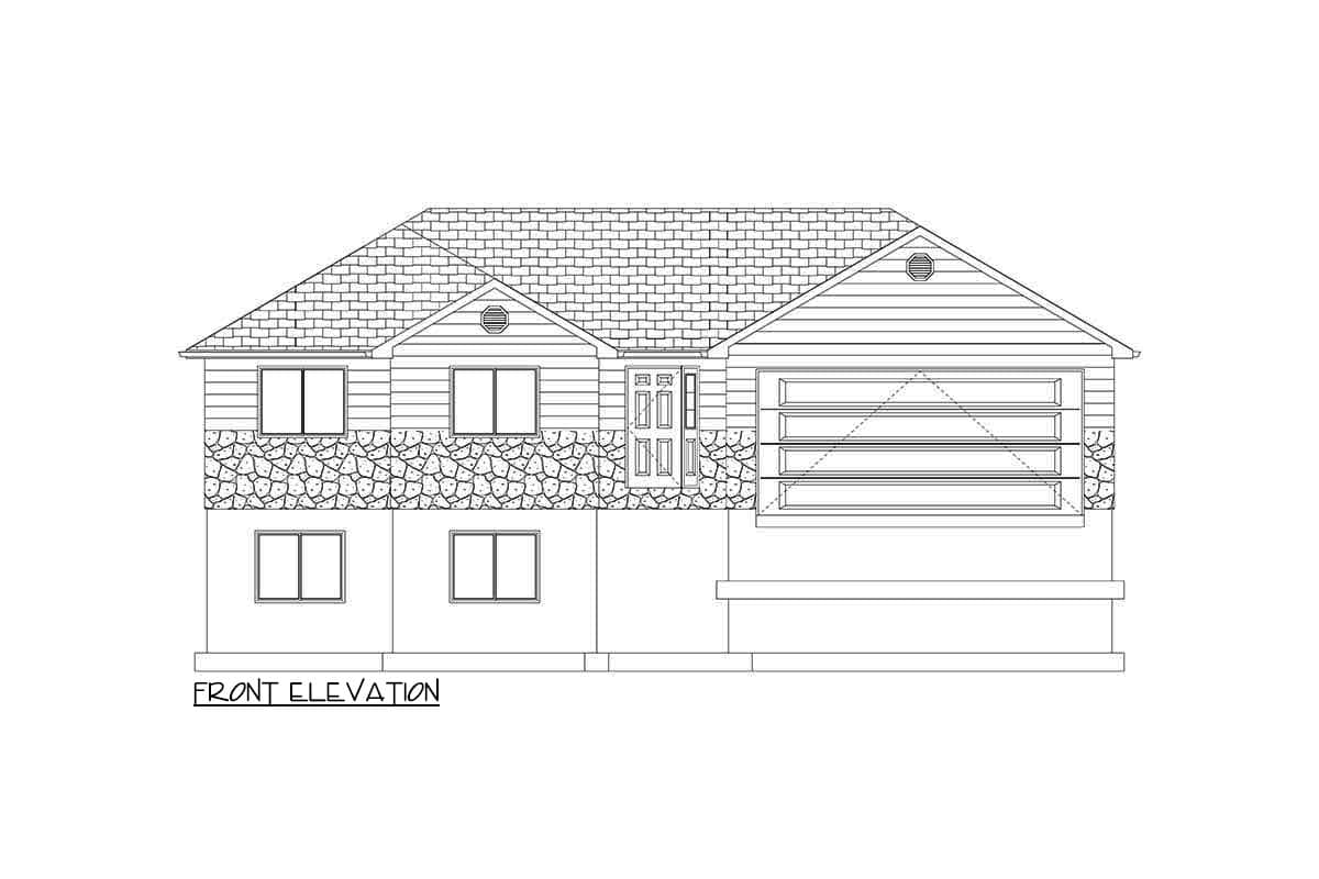 Plan 61430UT: 1261 Square Foot One-Level House Plan with Option to Finish Basement - Image #17 - Ranch, Traditional