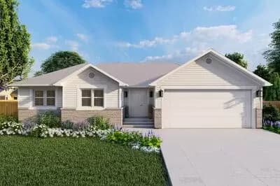 1261 Square Foot One-Level House Plan with Option to Finish Basement