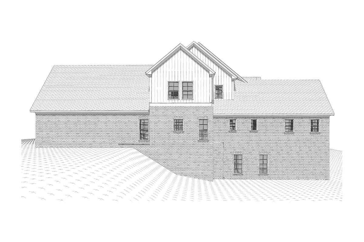 Plan 86388HH: Transitional Tudor Plan with Screened Porch and 4 Garage Bays - Image #8 - European, Transitional, Tudor
