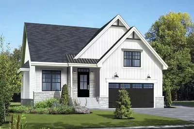 1743 Square Foot New American Cottage with 3 Beds and Centralized Laundry