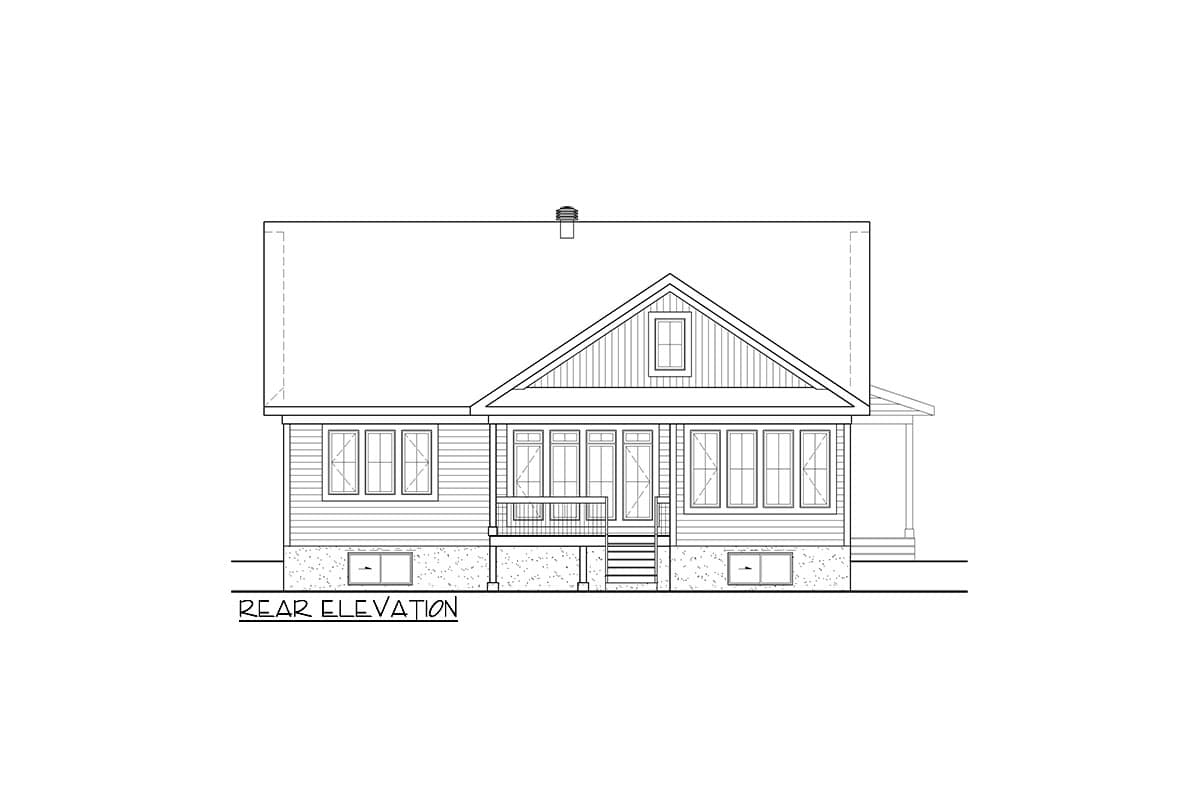 Plan 801098PM: 1604 Square Feet Farmhouse Ranch Plan with Split-bed Layout - Image #4 - Country, Craftsman, Farmhouse, New American, Ranch, Traditional