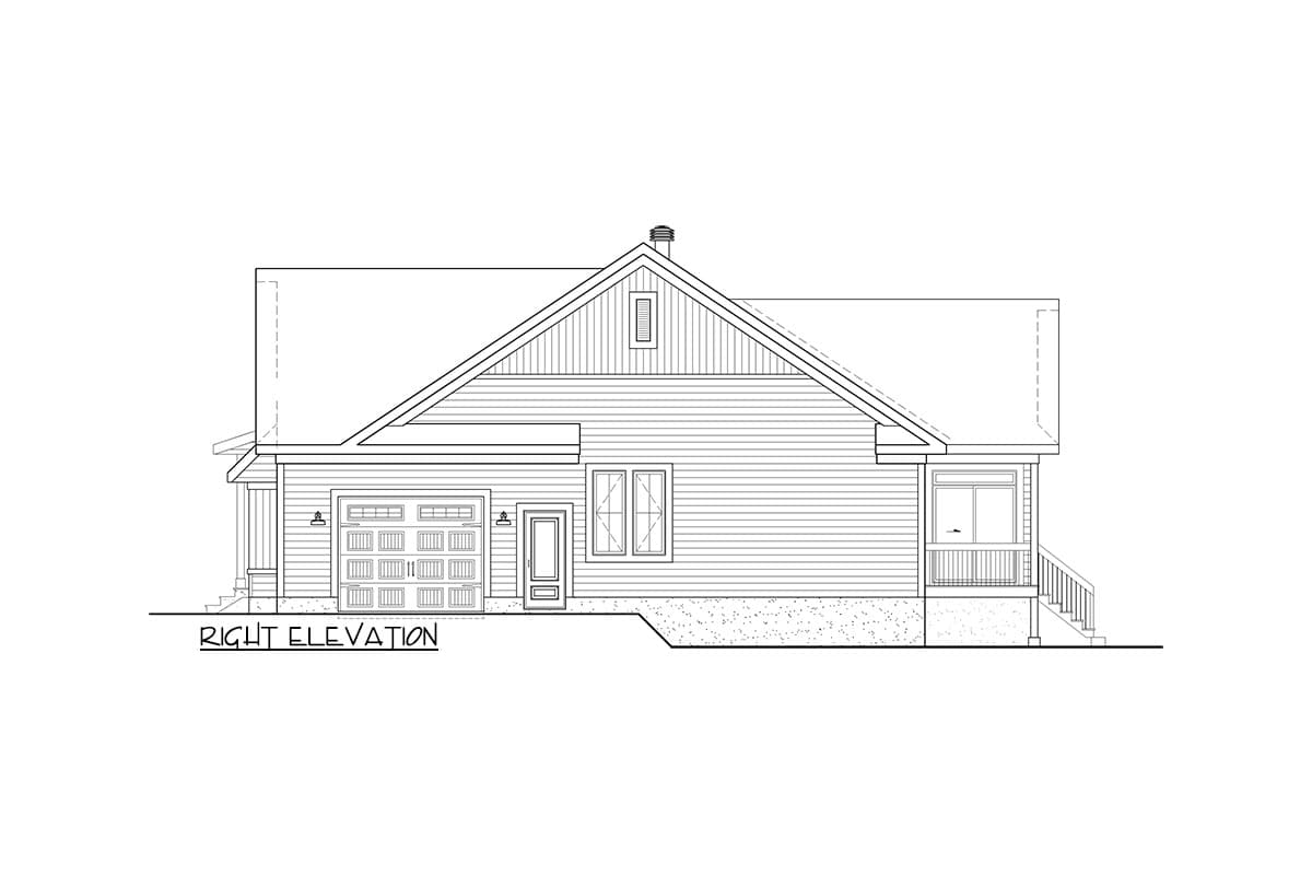 Plan 801098PM: 1604 Square Feet Farmhouse Ranch Plan with Split-bed Layout - Image #5 - Country, Craftsman, Farmhouse, New American, Ranch, Traditional