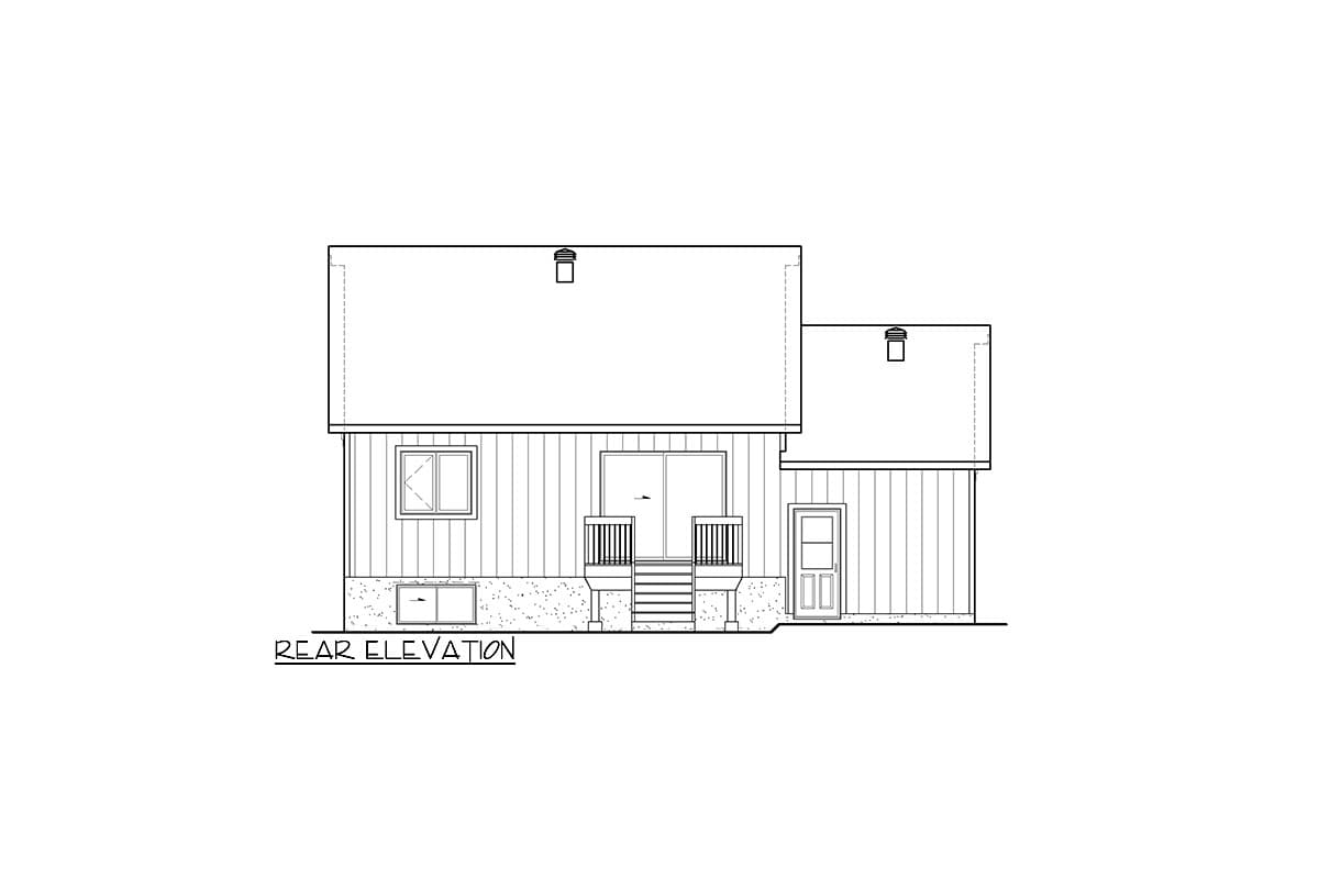 Plan 801100PM: 2-Bed Cottage House Plan Under 900 Square Feet with 1-Car Garage - Image #4 - Cottage, Country