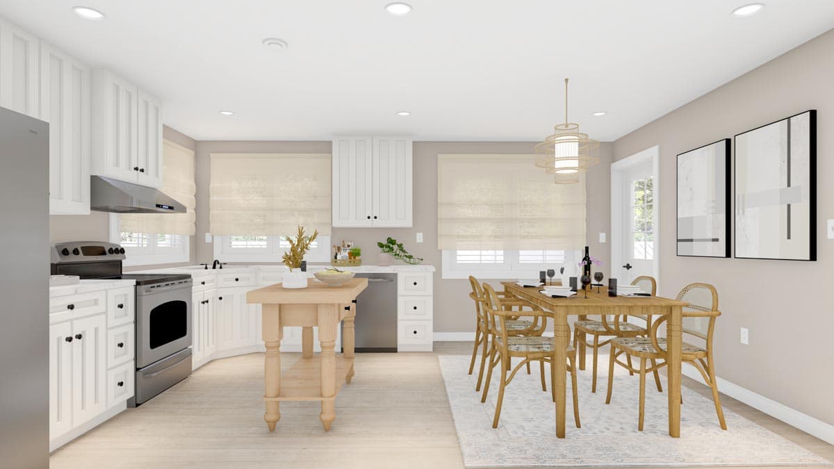 Plan 61431UT: 1714 Square Foot Hip Roof Ranch House Plan with Brick Exterior - Image #8 - Ranch, Southern, Traditional