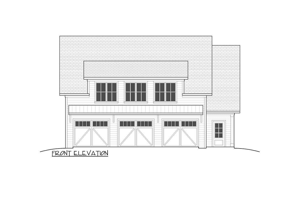 Plan 810018RBT: 1345 Square Foot Carriage House Plan with Flex Room - Image #4 - Carriage, Country, Craftsman, Traditional