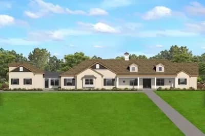 One-Level Traditional Home Plan with 10-Foot Ceilings