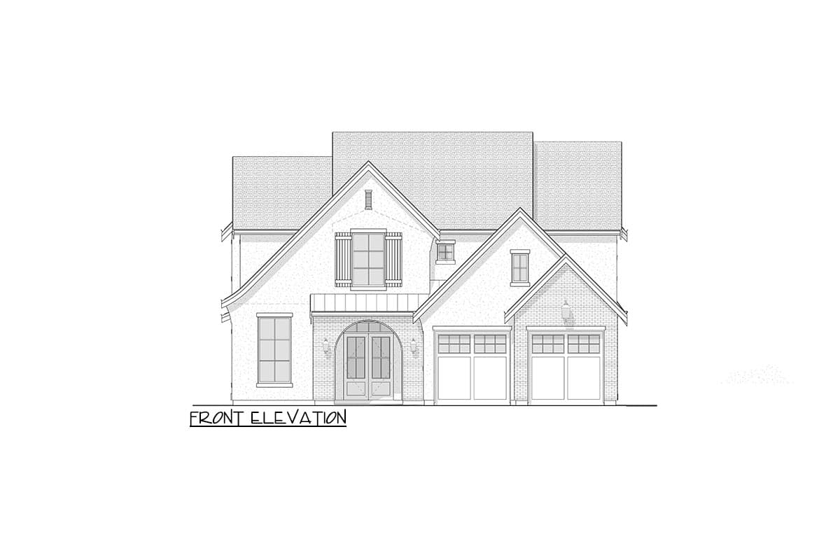 Plan 270070AF: Contemporary European-Style House Plan with 4 Bedrooms and a 2-Story Great Room - Image #9 - Contemporary, European, French Country, Transitional