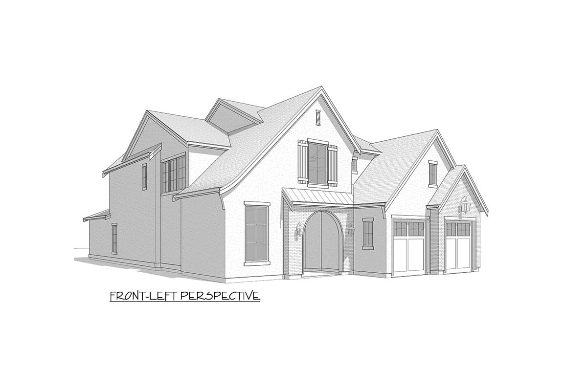 Plan 270070AF: Contemporary European-Style House Plan with 4 Bedrooms and a 2-Story Great Room - Image #5 - Contemporary, European, French Country, Transitional