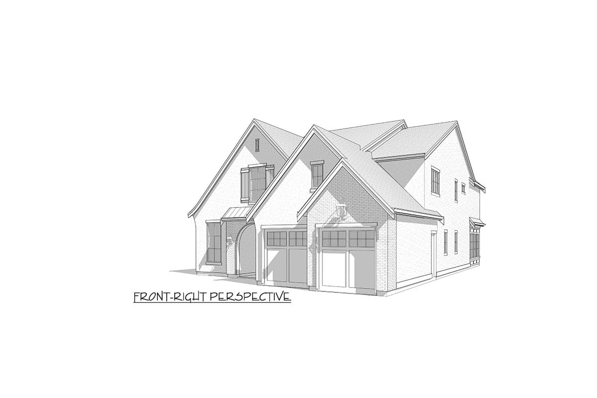 Plan 270070AF: Contemporary European-Style House Plan with 4 Bedrooms and a 2-Story Great Room - Image #8 - Contemporary, European, French Country, Transitional