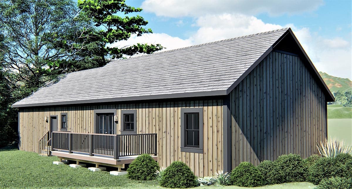 Plan 25029DH: 3-Bed One Story Country Home Plan with No Wasted Space and a Side-Entry Garage - Image #4 - Country, Craftsman, Ranch, Rustic