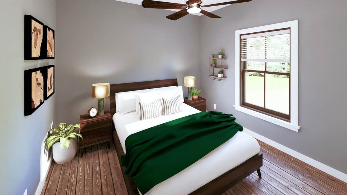 Plan 25029DH: 3-Bed One Story Country Home Plan with No Wasted Space and a Side-Entry Garage - Image #11 - Country, Craftsman, Ranch, Rustic