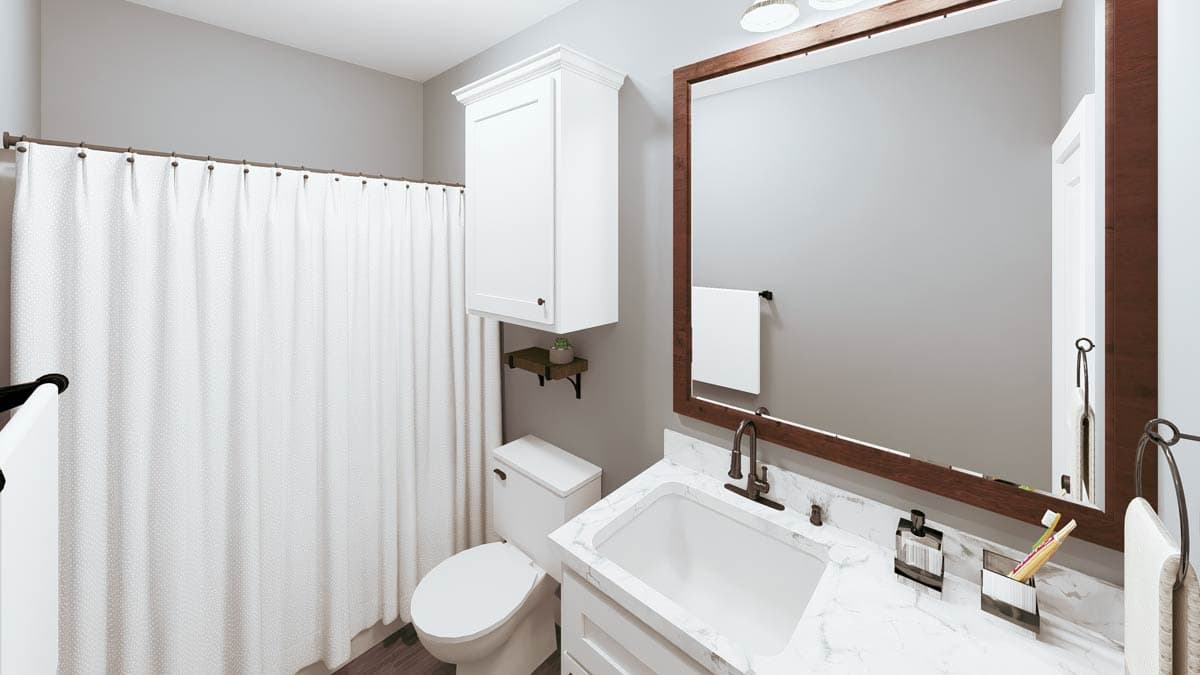 Plan 25029DH: 3-Bed One Story Country Home Plan with No Wasted Space and a Side-Entry Garage - Image #12 - Country, Craftsman, Ranch, Rustic