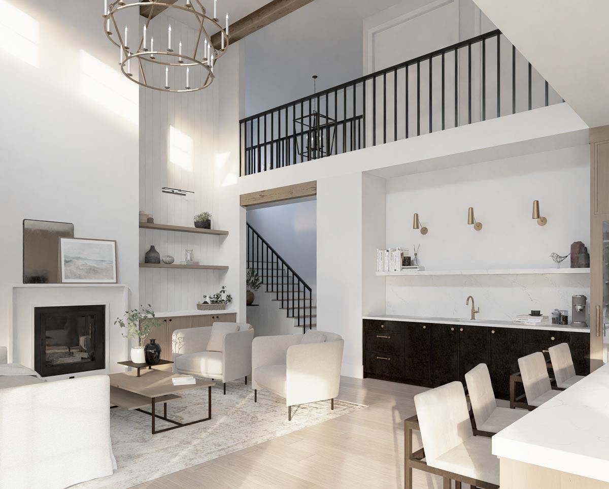 Plan 270071AF: Modern Farmhouse Plan with 2-Story Great Room - 3780 Sq Ft - Image #5 - Country, Craftsman, Farmhouse, Modern Farmhouse, New American