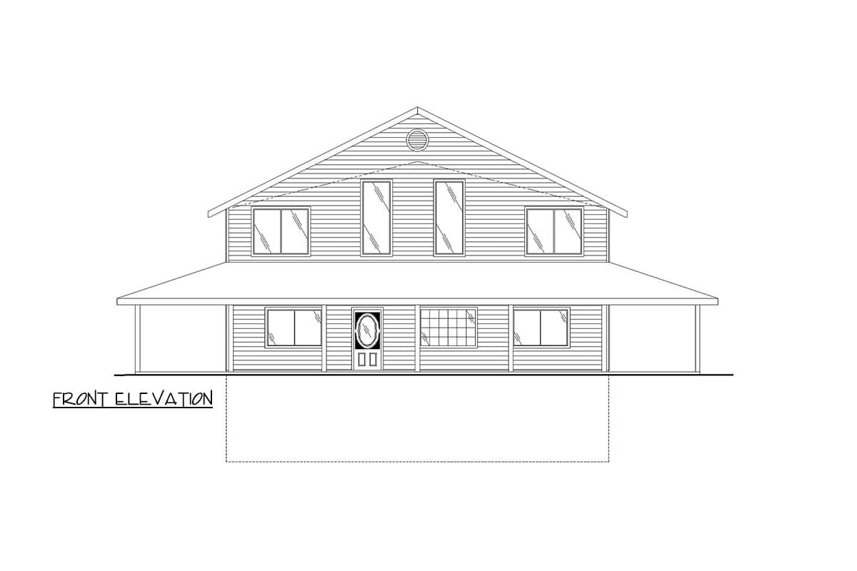 Plan 35041GH: Spacious Country Farmhouse House Plan with 3 Beds and Wraparound Porch - Image #2 - Country, Farmhouse