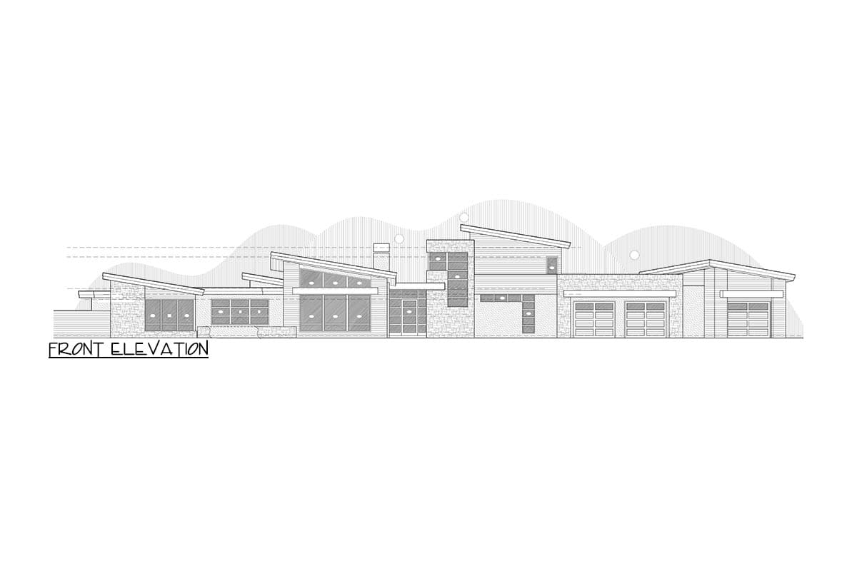 Plan 54245HU: Sprawling Mountain Modern Home Plan with Ample Outdoor Living Space - Image #54 - Contemporary, Mid Century Modern, Modern, Mountain, New American, Rustic, Transitional