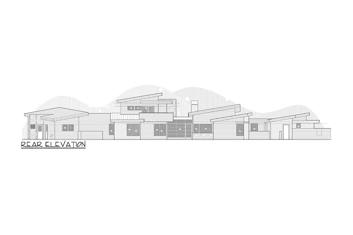 Plan 54245HU: Sprawling Mountain Modern Home Plan with Ample Outdoor Living Space - Image #56 - Contemporary, Mid Century Modern, Modern, Mountain, New American, Rustic, Transitional