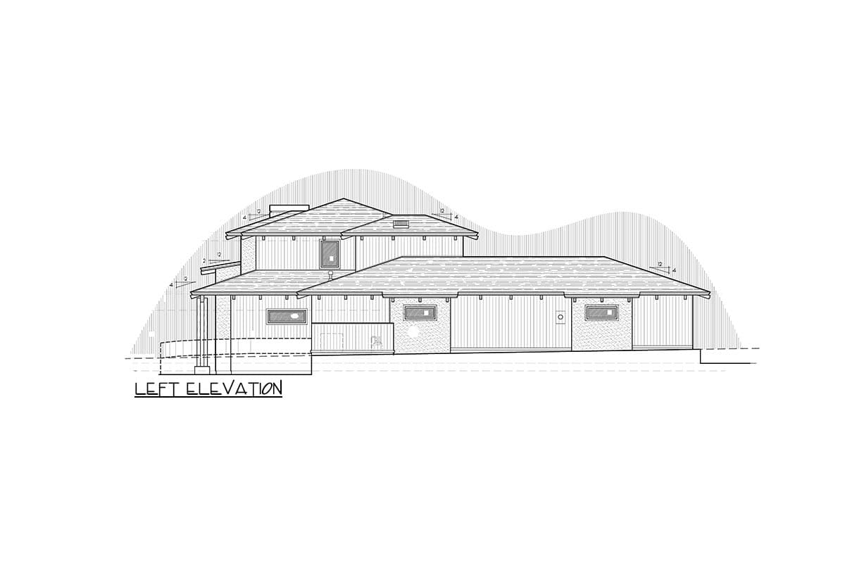 Plan 54246HU: Modern Mountain Home Plan Under 3000 Square Feet with Tandem 3-Car Garage - Image #46 - Contemporary, Craftsman, Modern, Prairie, Ranch