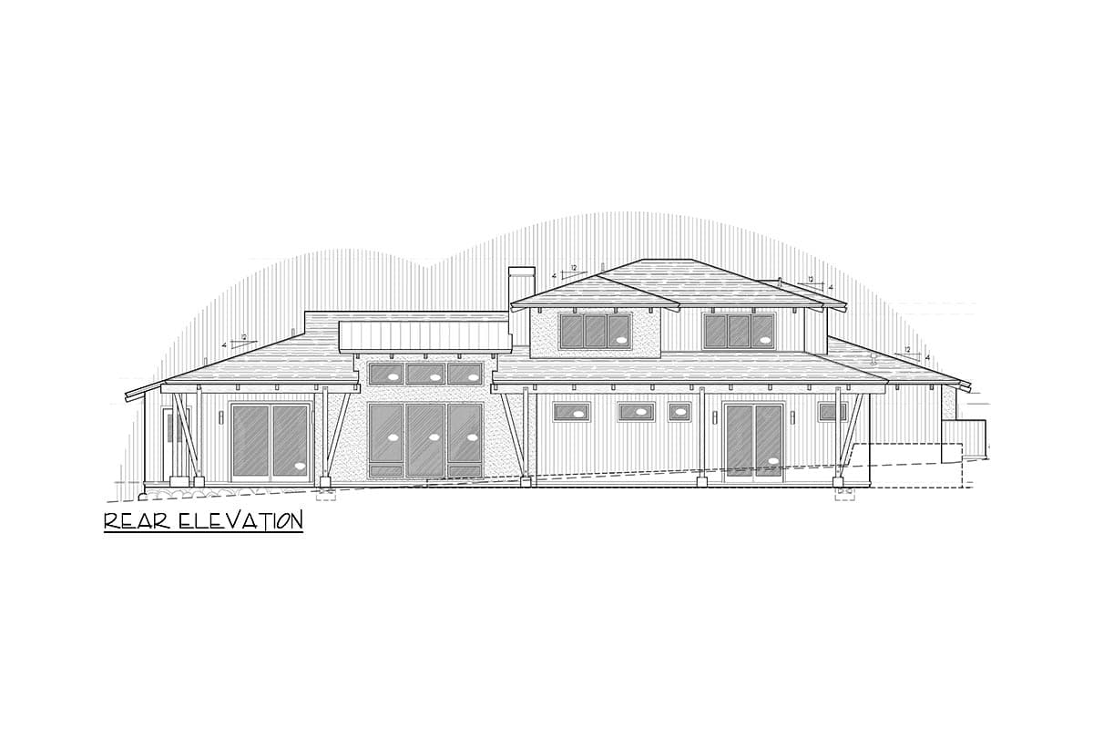 Plan 54246HU: Modern Mountain Home Plan Under 3000 Square Feet with Tandem 3-Car Garage - Image #47 - Contemporary, Craftsman, Modern, Prairie, Ranch