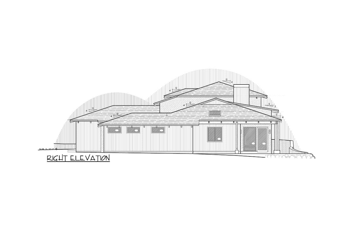 Plan 54246HU: Modern Mountain Home Plan Under 3000 Square Feet with Tandem 3-Car Garage - Image #48 - Contemporary, Craftsman, Modern, Prairie, Ranch