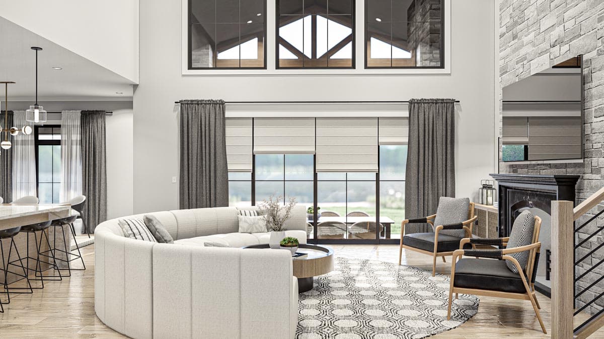 Plan 623230DJ: Rustic Craftsman House Plan Under 3800 Square Feet with Two Garages - Image #6 - Country, Craftsman, Mountain, Rustic, Transitional