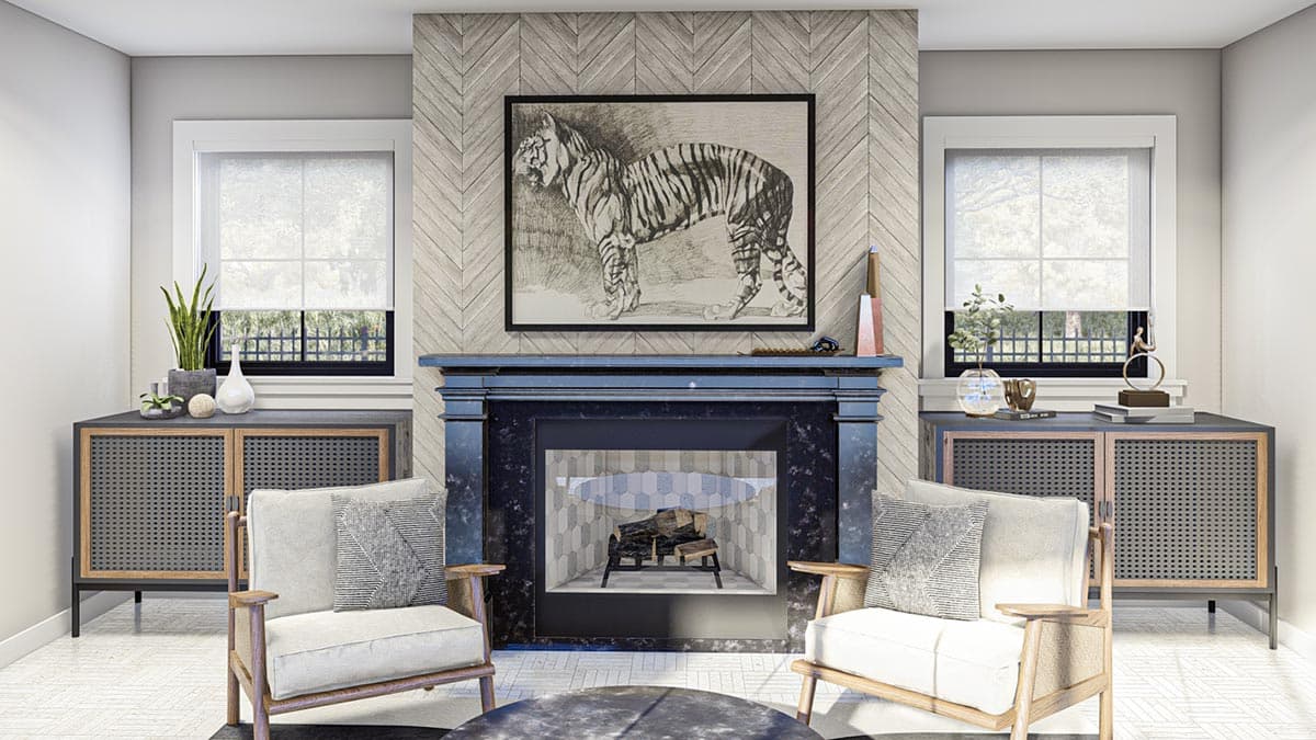 Plan 623231DJ: Modern Farmhouse Pool House with Bunk Room and Loft - Image #6 - Contemporary, Modern Farmhouse