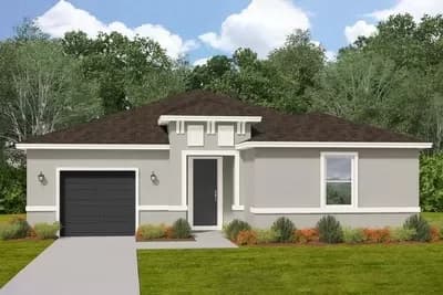 1758 Square Foot One-Level House Plan with Stucco Exterior