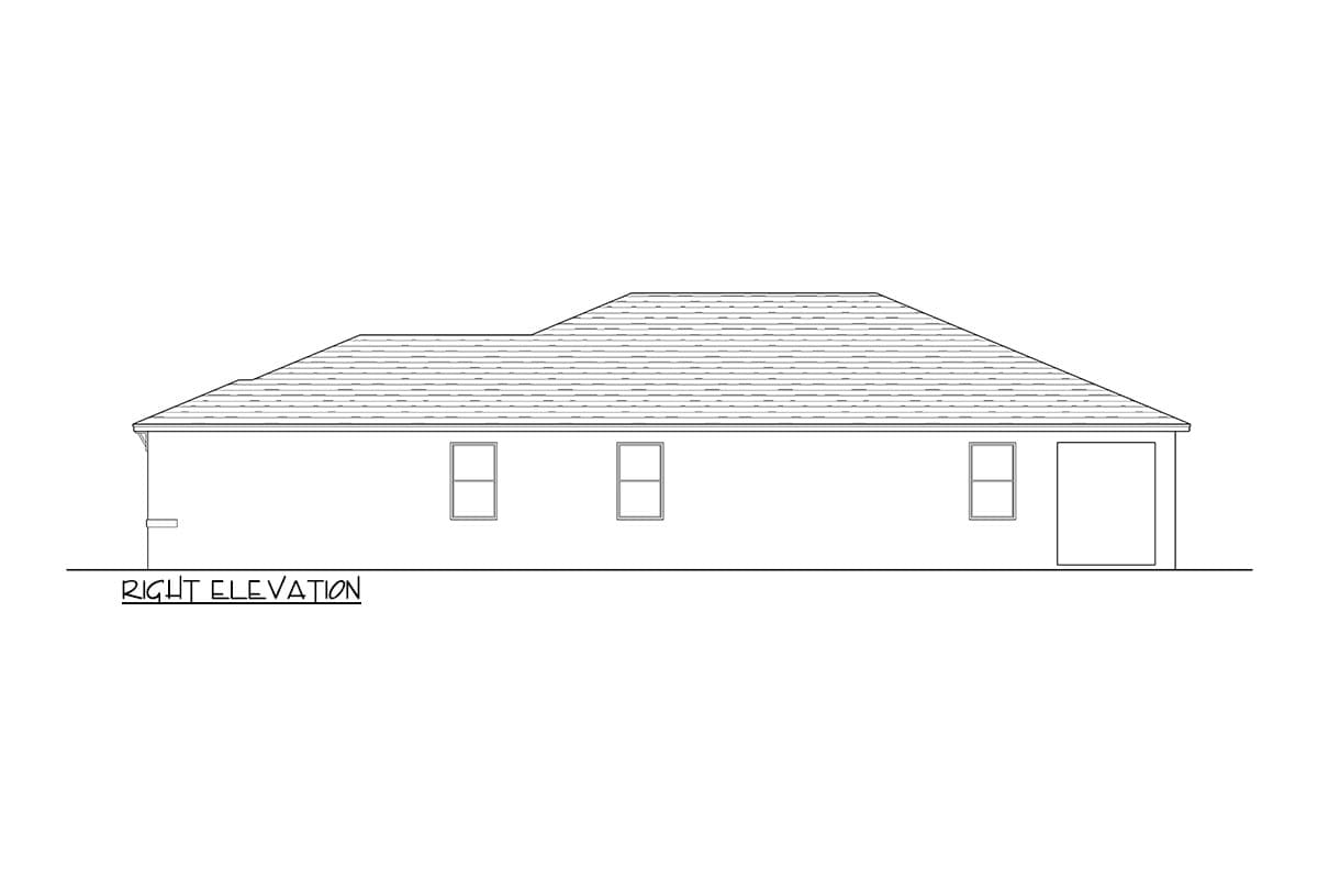 Plan 82316KA: One-Story Stucco Contemporary House Plan with 3 Beds and a Flex Room - Image #4 - Florida-Style, Southern, Traditional