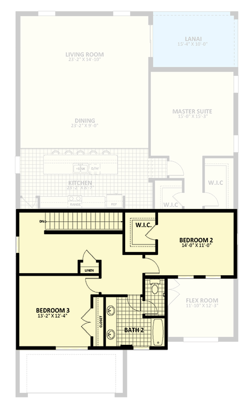 Plan 82325KA: Traditional 2 Story House Plan Under 2900 Square Feet with Flex Room - Floor Plan - 2nd Floor - Florida-Style, Traditional