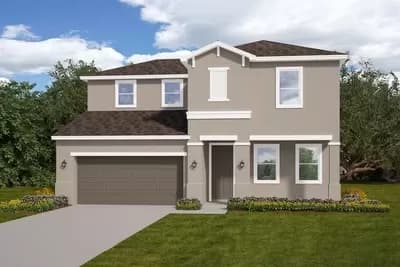 Stucco-Clad House Plan Under 3000 Square Feet with First Floor Master Suite
