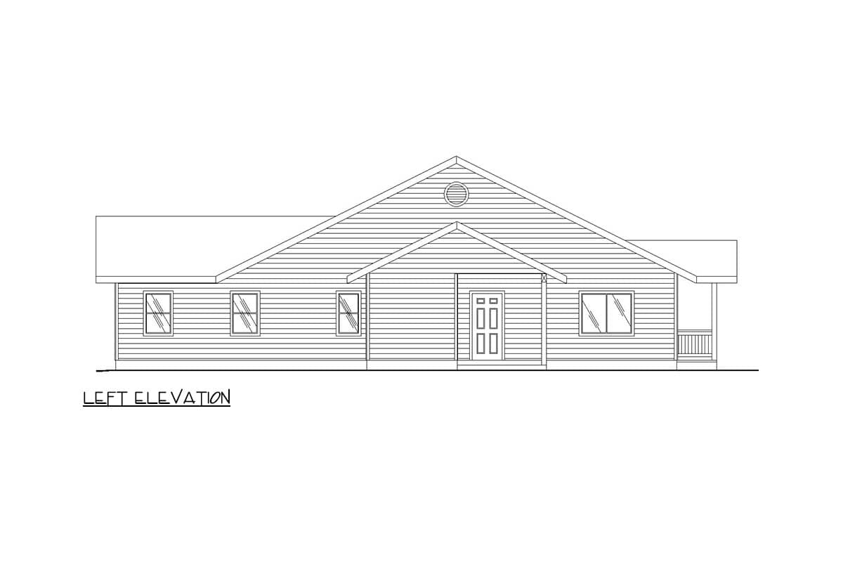 Plan 35044GH: Country Ranch House Plan with 2,484 Sq Ft and Home Office - Image #3 - Country, Ranch
