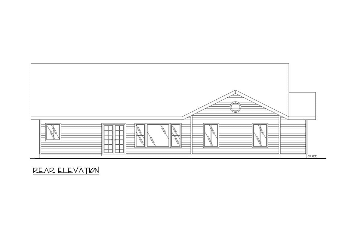 Plan 35044GH: Country Ranch House Plan with 2,484 Sq Ft and Home Office - Image #4 - Country, Ranch