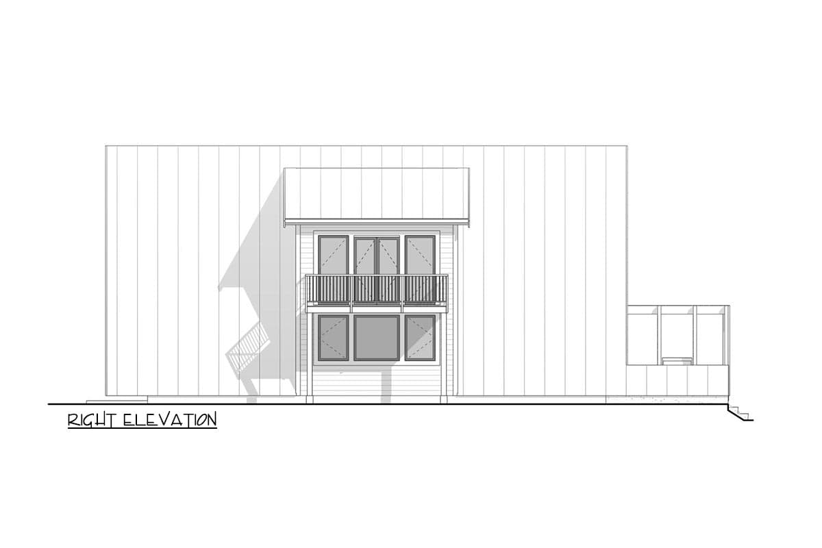 Plan 770500JME: A-Frame House Plan Under 1600 Square Feet with 12-Foot-Deep Back Patio - Image #6 - A-Frame, Contemporary, Country, Mountain, Rustic, Vacation